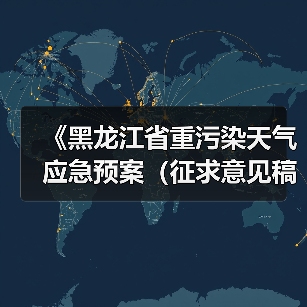 《黑龙江省重污染天气应急预案（征求意见稿）》发布（图1）