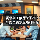 河北省工信厅关于2023年度全省水泥熟料平板玻璃生产线清单的公告 河北省工信厅关于2023年度全省水泥熟料平板玻璃生产线清单的公告