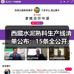 西藏水泥熟料生产线清单公布：15条全公开，如何监督？（图4）