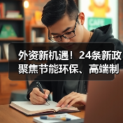 外资新机遇!24条新政聚焦节能环保、高端制造等领域(图4) 外资新机遇!24条新政聚焦节能环保、高端制造等领域(图4)