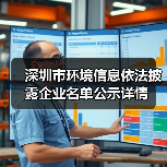 深圳市环境信息依法披露企业名单公示详情（图1）
