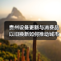 贵州设备更新与消费品以旧换新如何推动城市升级?(图4) 贵州设备更新与消费品以旧换新如何推动城市升级?(图4)
