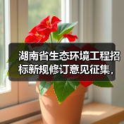 湖南省生态环境工程招标新规修订意见征集，你怎么看？