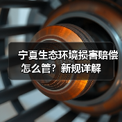 宁夏生态环境损害赔偿怎么管?新规详解 宁夏生态环境损害赔偿怎么管?新规详解