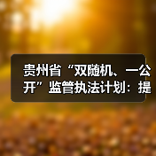 贵州省“双随机、一公开”监管执法计划:提升效能减负企业(图3) 贵州省“双随机、一公开”监管执法计划:提升效能减负企业(图3)