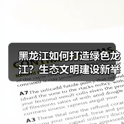 黑龙江如何打造绿色龙江?生态文明建设新举措(图4) 黑龙江如何打造绿色龙江?生态文明建设新举措(图4)