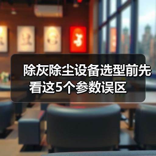 除灰除尘设备选型前先看这5个参数误区
